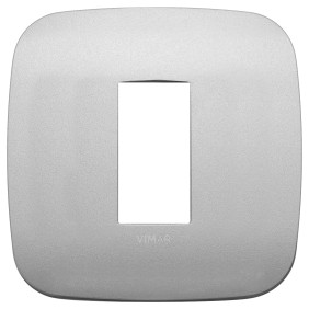 Placca Round 1M argento matt - Vimar 19671.23