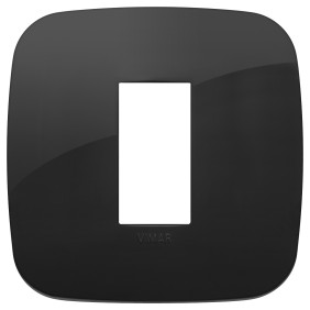 Placca Round 1M nero - Vimar 19671.81