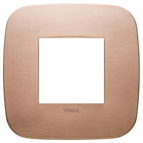 Placca Round 2M rame spazzolato - Vimar 19672.11