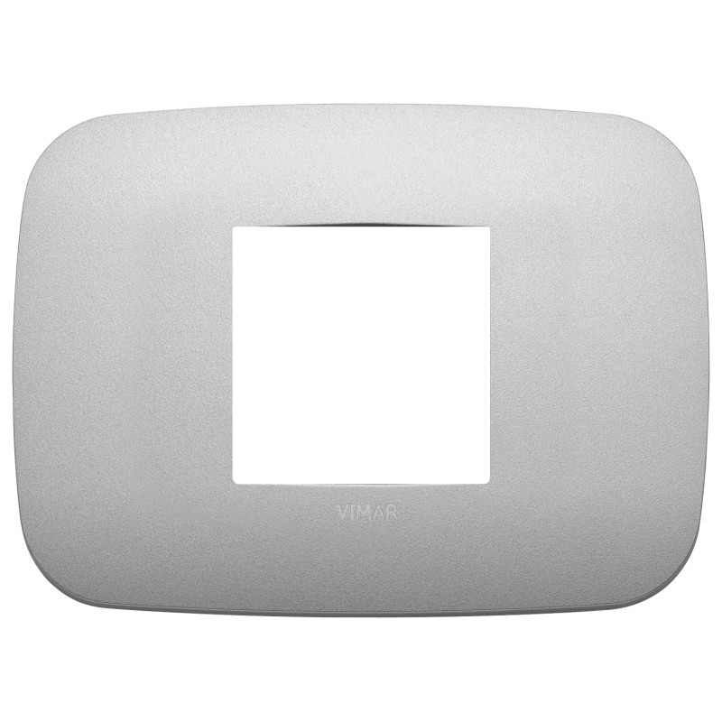 Placca Round 2M centrali argento matt - Vimar 19682.23