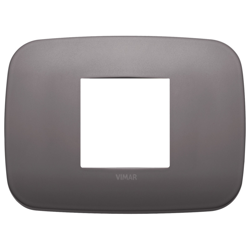 Placca Round 2M centrali nichel dark - Vimar 19682.29