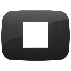 Placca Round 2M centrali nero - Vimar 19682.81