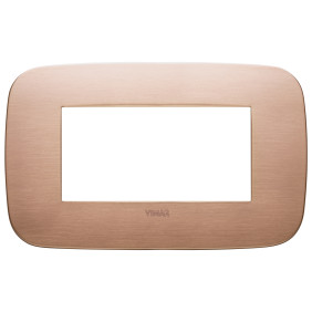 Placca Round 4M rame spazzolato - Vimar 19684.11