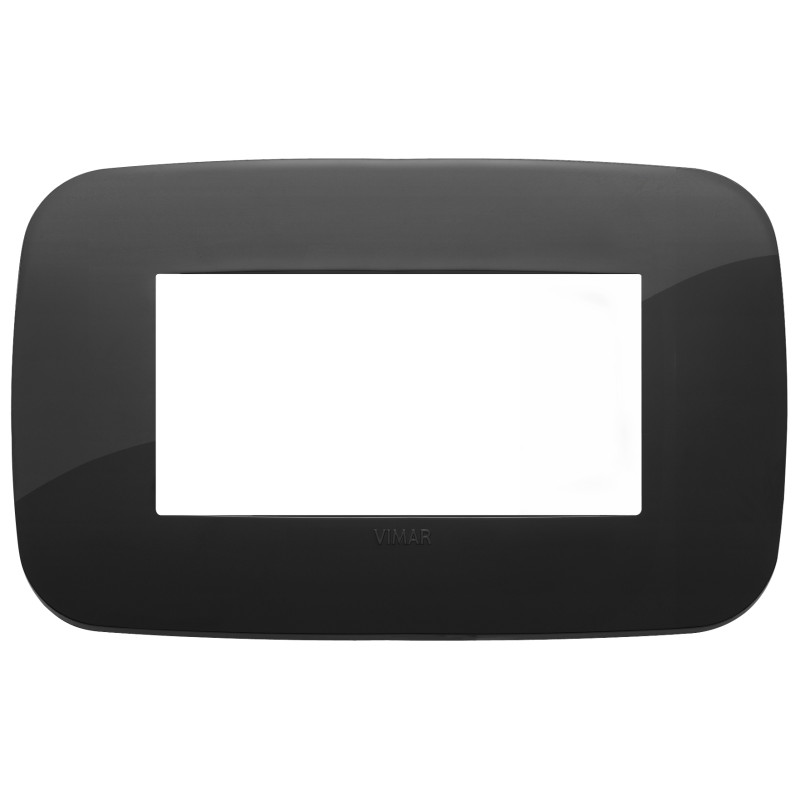 Placca Round 4M nero - Vimar 19684.81