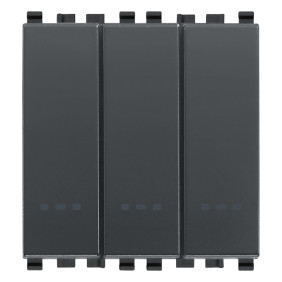 Tre interruttori 1P 20AX grigio - Vimar 20003