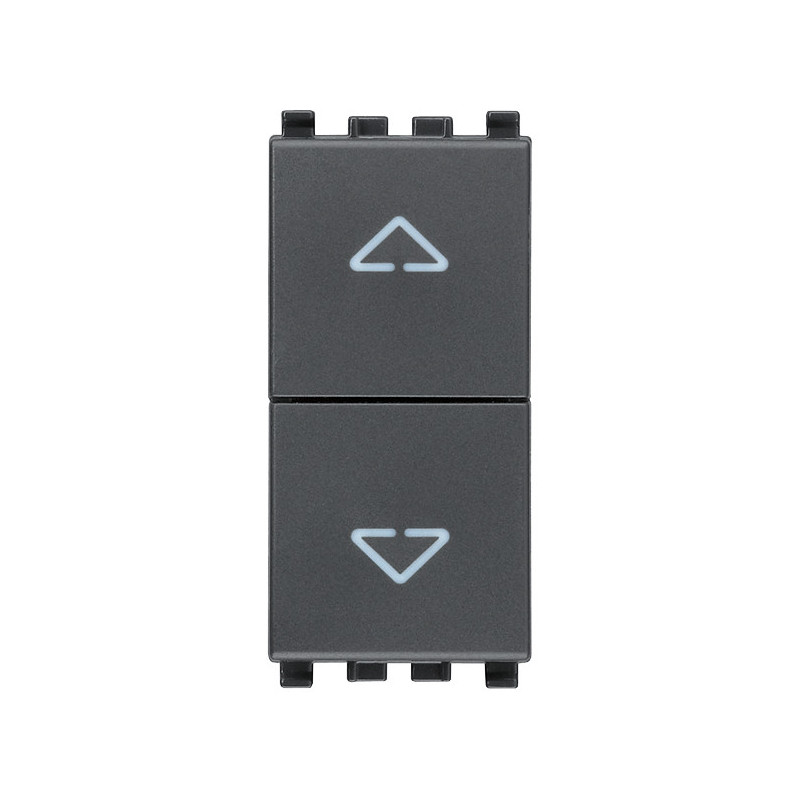 Due pulsanti interblocc.NO+NO 10A grigio - Vimar 20062