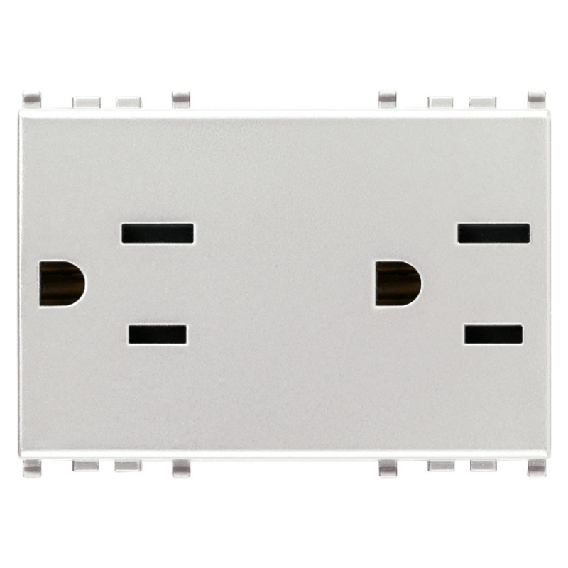 2 prese SICURY 2P+T 15A USA+SASO Next - Vimar 20243.N