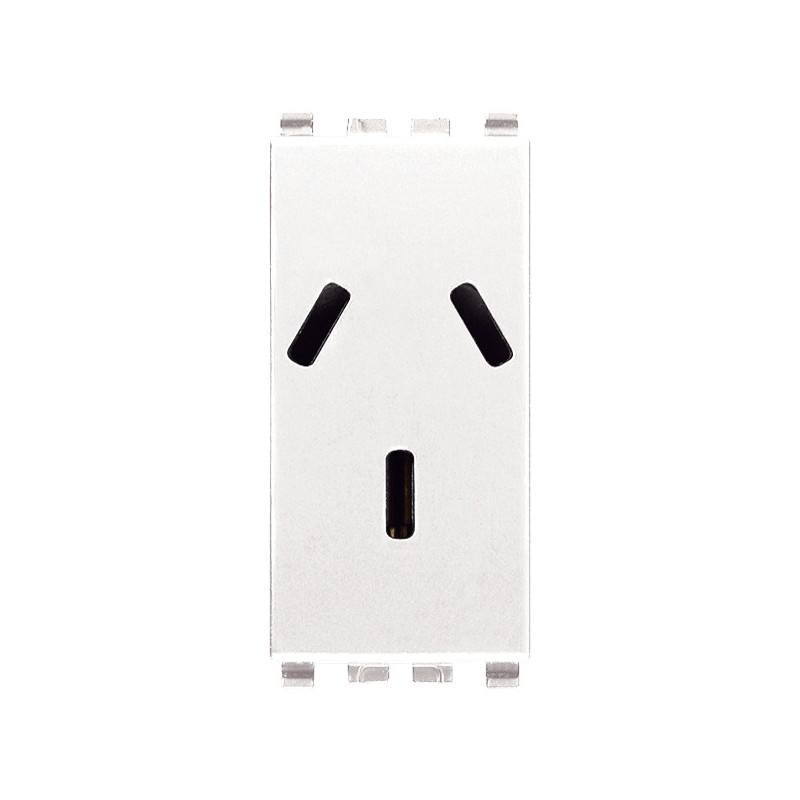 Presa SICURY 2P+T 10A argentino bianco - Vimar 20250.B