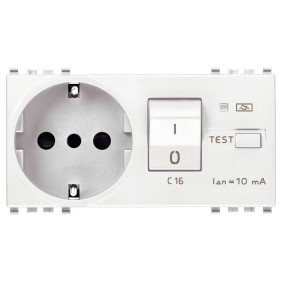 Presa 2P+T 16A P30 intb+MTDif C16 bianco - Vimar 20286.B