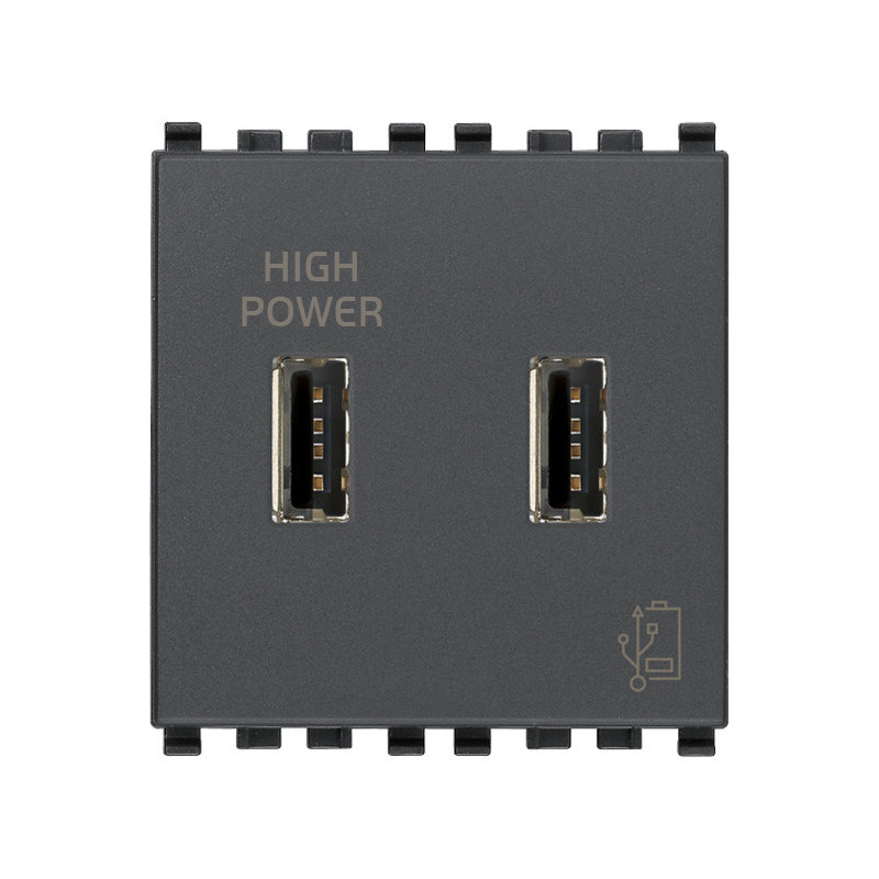 Unit? alimentazione USB 5V2,1A 2M grigio - Vimar 20295