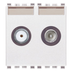 Presa TV-RD-SAT passante 2 uscite bianco - Vimar 20302.10.B