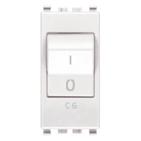 Interruttore MT 1P+N C6 120-230V bianco - Vimar 20405.06.B