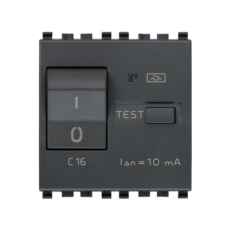 Interruttore MTDiff.1P+N C16 10mA grigio - Vimar 20411.16