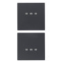 Due mezzi tasti 1M neutro pers. grigio - Vimar 20751