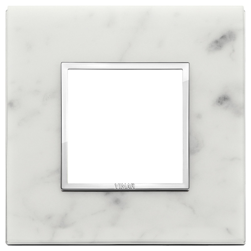 Placca 2M bianco di Carrara - Vimar 21642.51
