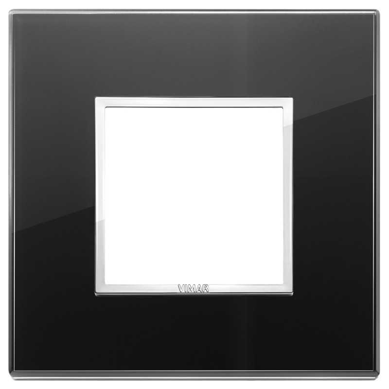 Placca 2M nero diamante - Vimar 21642.76