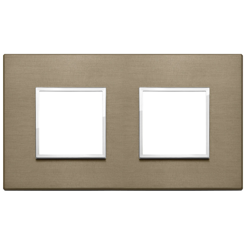 Placca 4M (2+2) int71 bronzo scuro - Vimar 21643.05