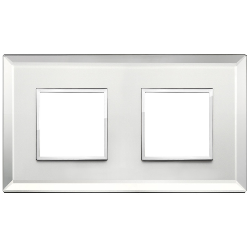 Placca 4M (2+2) int71 argento ghiaccio - Vimar 21643.72