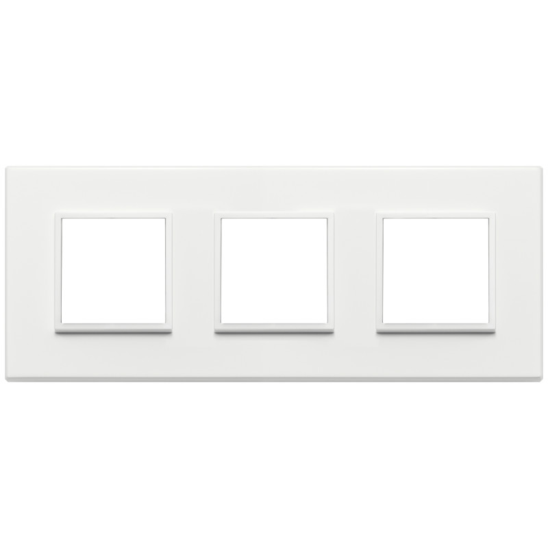 Placca 6M (2+2+2) int71 bianco totale - Vimar 21644.17