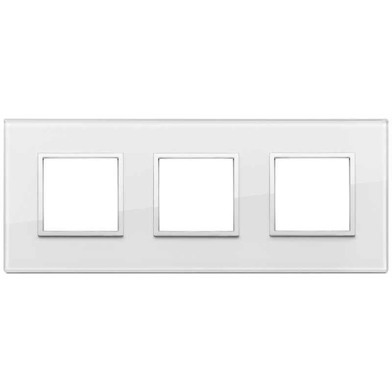 Placca 6M (2+2+2) int71 bianco diamante - Vimar 21644.70