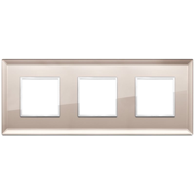 Placca 6M (2+2+2)int71 specchio bronzato - Vimar 21644.75