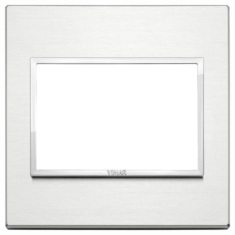 Placca 3M BS alluminio brillante - Vimar 21648.01
