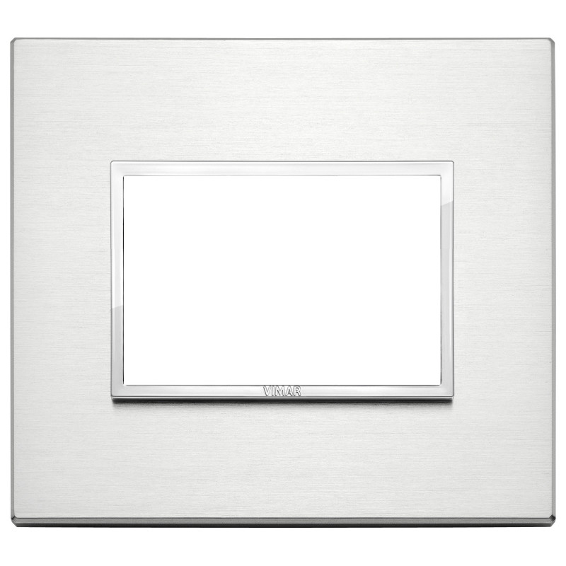 Placca 3M alluminio brillante - Vimar 21653.01