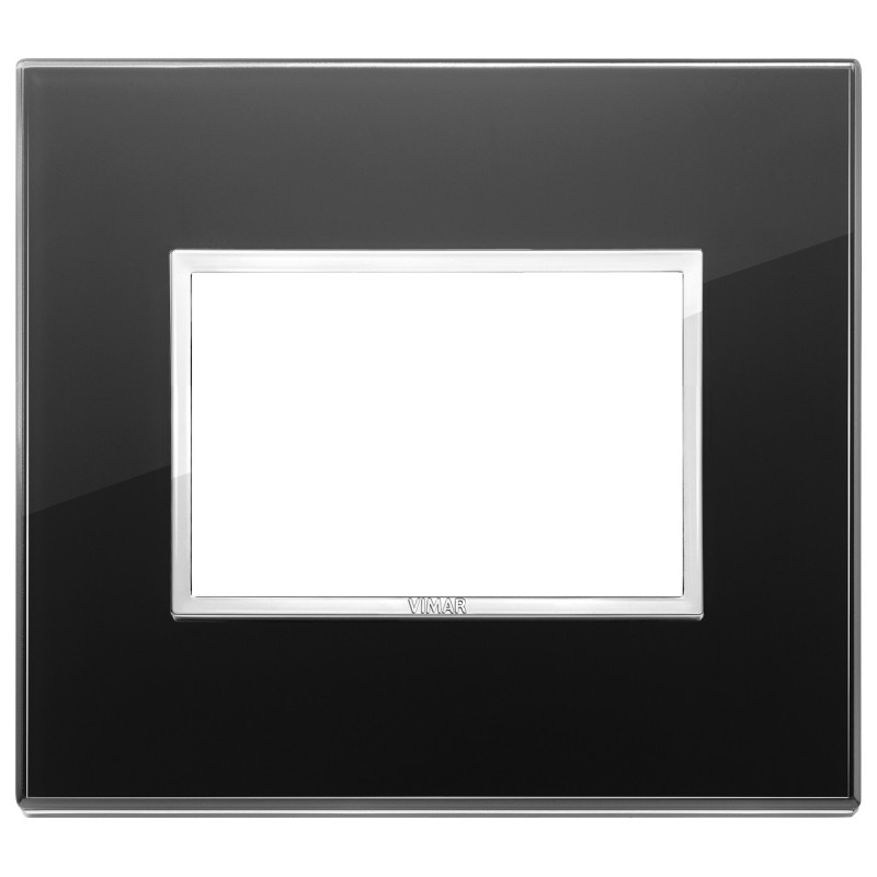 Placca 3M nero diamante - Vimar 21653.76