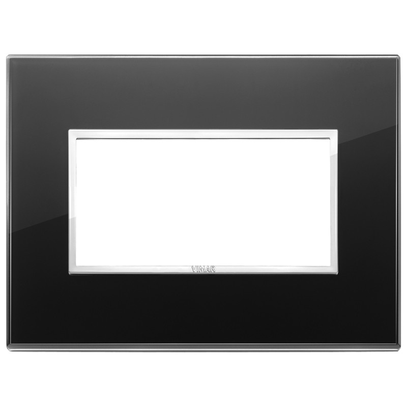 Placca 4M nero diamante - Vimar 21654.76
