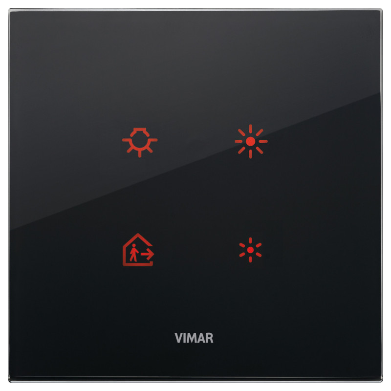 Placca 2M nero diamante - Vimar 21662.76