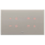 Placca 5MBS (2+blank+2) grigio perla - Vimar 21667.73