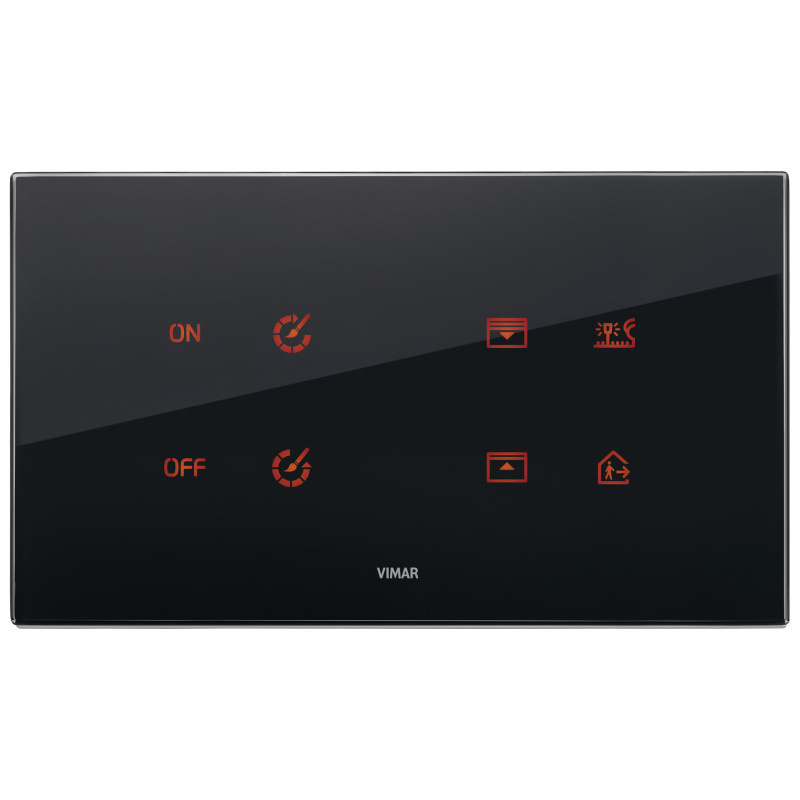 Placca 5MBS (2+blank+2) nero diamante - Vimar 21667.76