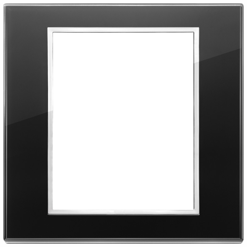 Placca 8M nero diamante - Vimar 21668.76