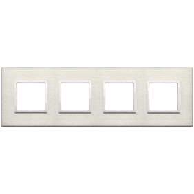 Placca 8M (2+2+2+2) int71 titanio - Vimar 21669.08