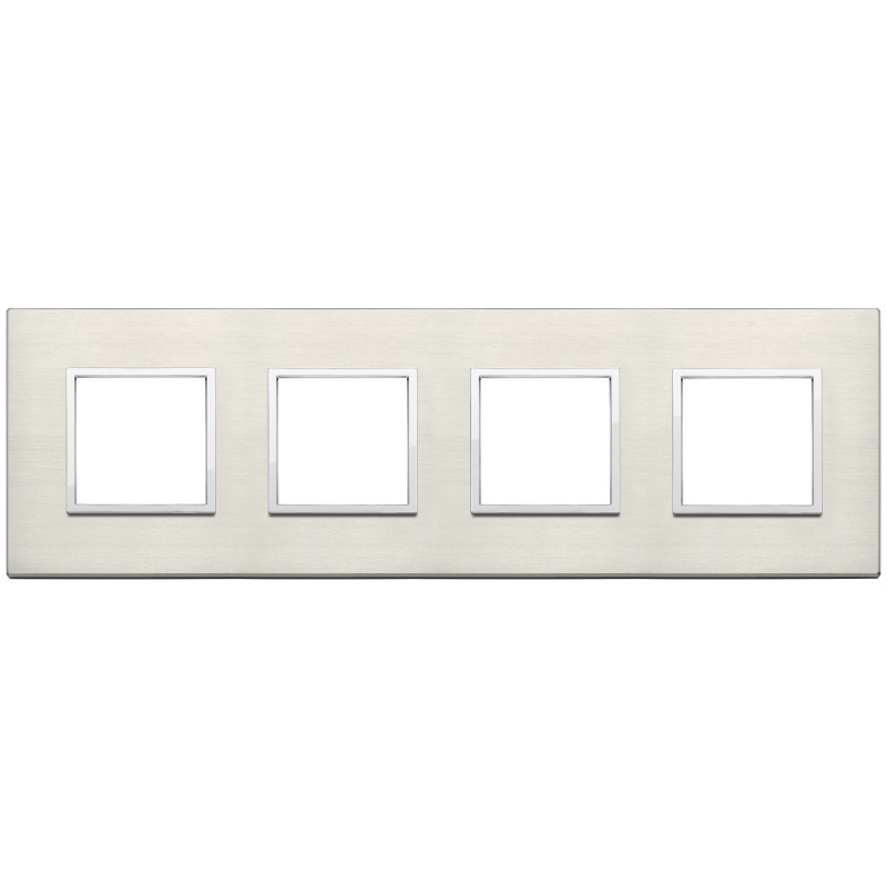 Placca 8M (2+2+2+2) int71 titanio - Vimar 21669.08