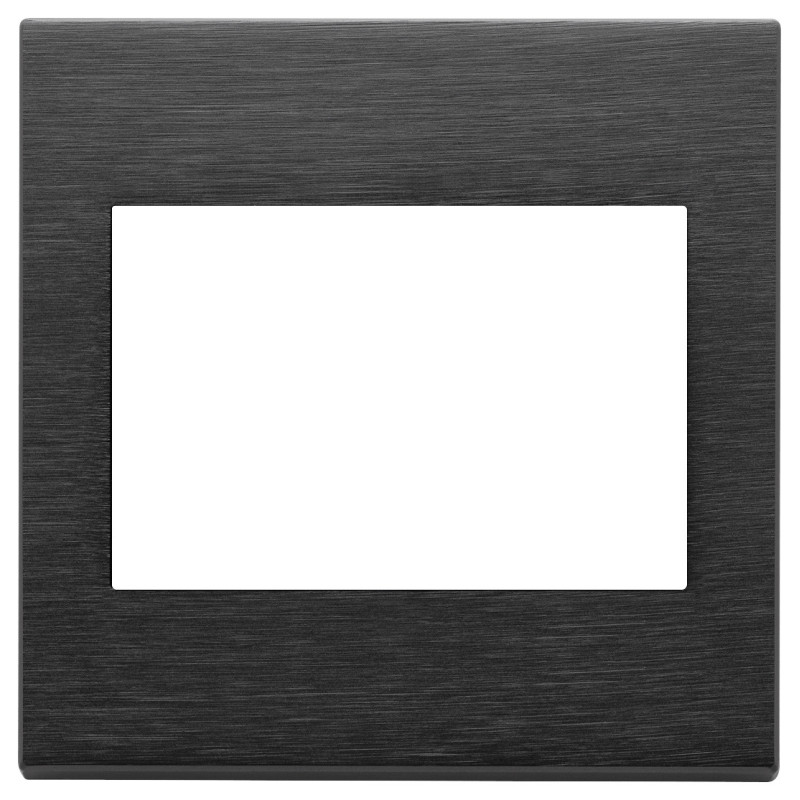 Placca 3M BS nero spazzolato - Vimar 22648.13