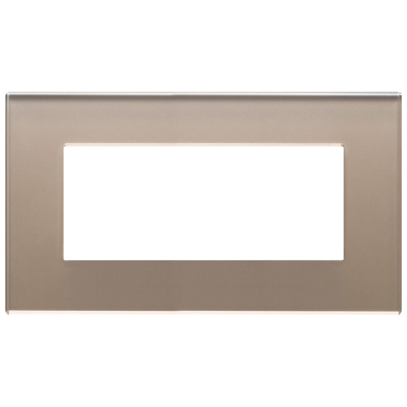 Placca 5M BS opale bruno - Vimar 22649.77