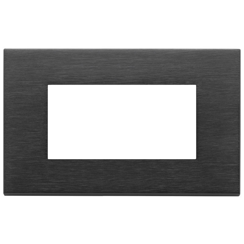 Placca 4M nero spazzolato - Vimar 22654.13