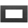 Placca 4M nero spazzolato - Vimar 22654.13