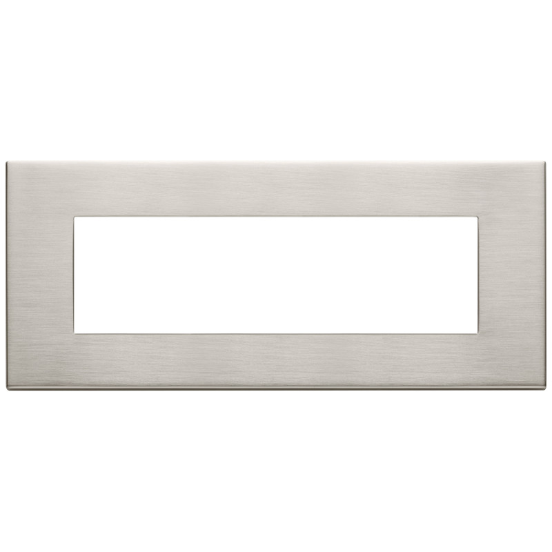 Placca 7M nichel spazzolato - Vimar 22657.11