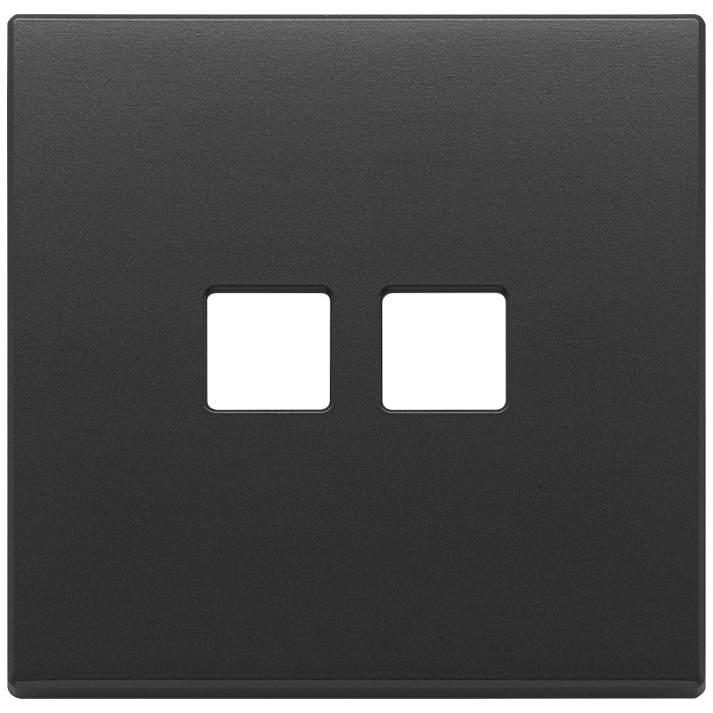 Placca 2Mx2 Flat grigio antracite - Vimar 22682.2.03