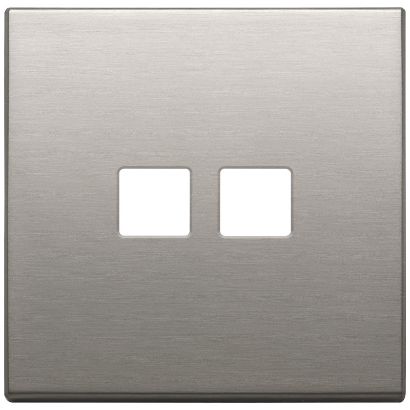 Placca 2Mx2 Flat nichel spazzolato - Vimar 22682.2.11