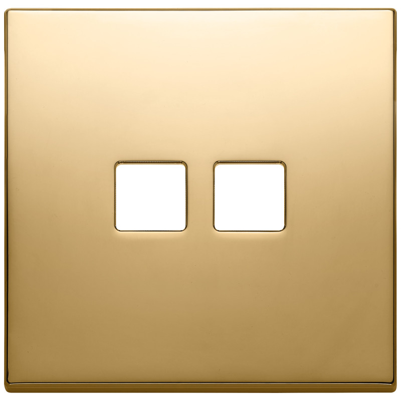 Placca 2Mx2 Flat oro - Vimar 22682.2.82