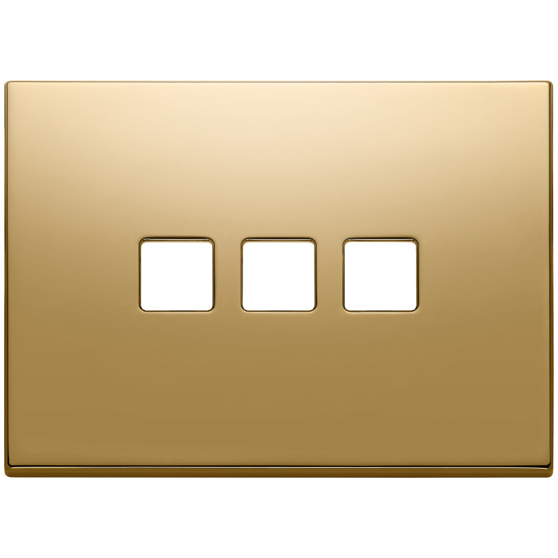 Placca 3Mx3 Flat oro - Vimar 22683.3.82