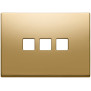 Placca 3Mx3 Flat oro - Vimar 22683.3.82
