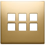 Placca 3Mx6 Flat BS oro - Vimar 22695.82
