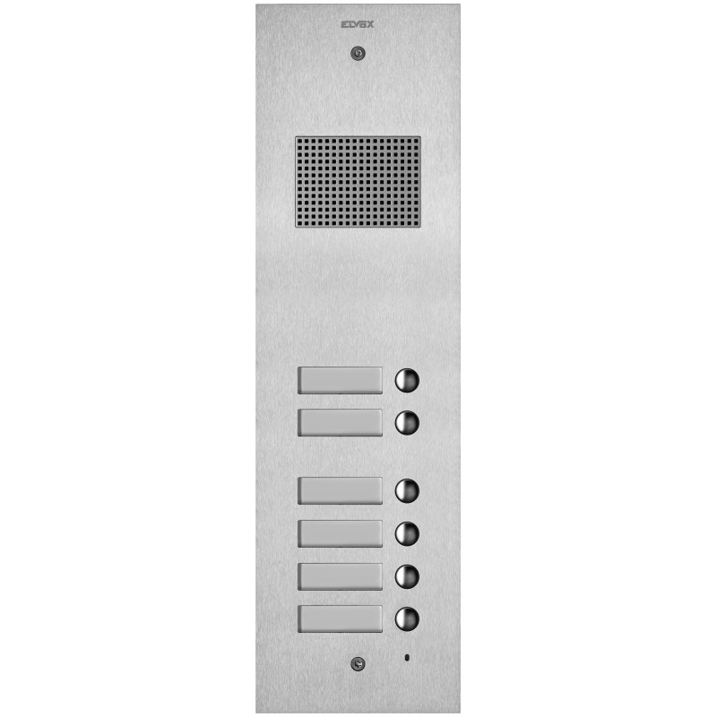 Placca Steely 2F+ audio 6 puls. acciaio - Vimar 41506