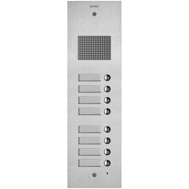 Placca Steely 2F+ audio 8 puls. acciaio - Vimar 41508