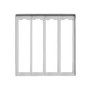 Cornice per 4 placche 3M alluminio - Vimar C334