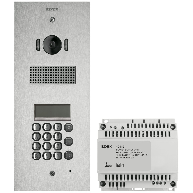 Kit Steely 2F+ A/V tast.+disp.acciaio - Vimar K41541